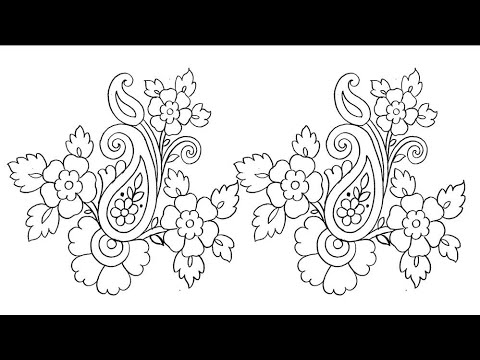 Mehndi Floral- Machine Embroidery Design. 5 x 7 & 6 by 11