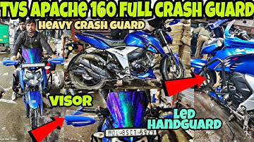 Tvs apache RTR 160 v4 modification accessories | apache RTR crash guard
