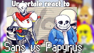 UNDERTALE REACT TO SANS VS PAPYRUS - Undertale fight animation