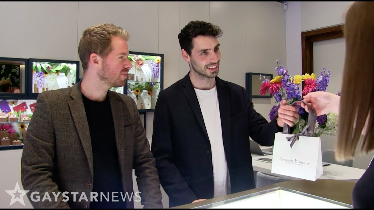 Gay Star News Couple Matt & James Choose Wedding Rings At Stephen Einhorn Jewellery London.