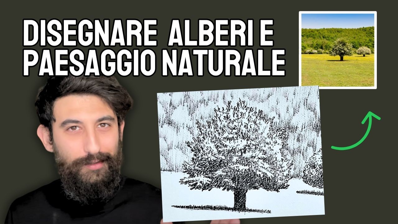 Disegnare gli alberi e il paesaggio naturale