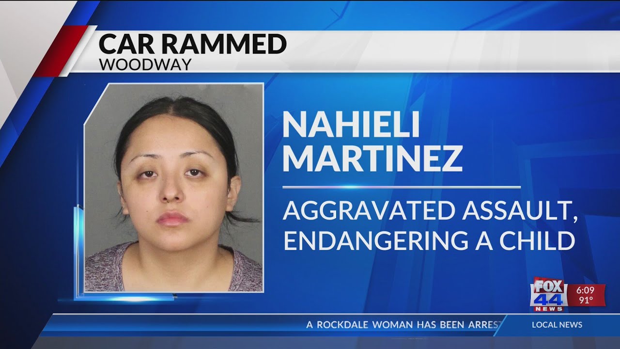 Woman arrested after car ramming near Woodway Park - YouTube