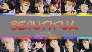 TREASURE (트레저) - 'BEAUTIFUL' (BLACK CLOVER ENDING SONG) Lyrics [Color Code Lyrics Kanji/Rom/Eng]