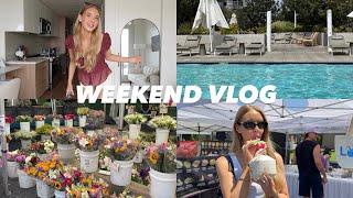 weekend vlog in la 🤍 4th of july, grocery haul, morning & makeup routine