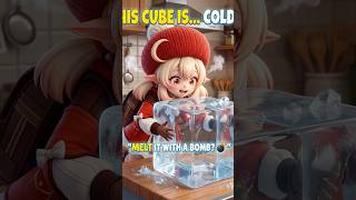 Klee vs Giant Ice Cube! 🧊 #Shorts #GenshinImpact #klee #chibi #chibianimation #genshinimpact #anime