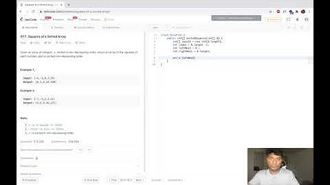 Squares of a Sorted Array : LeetCode 977