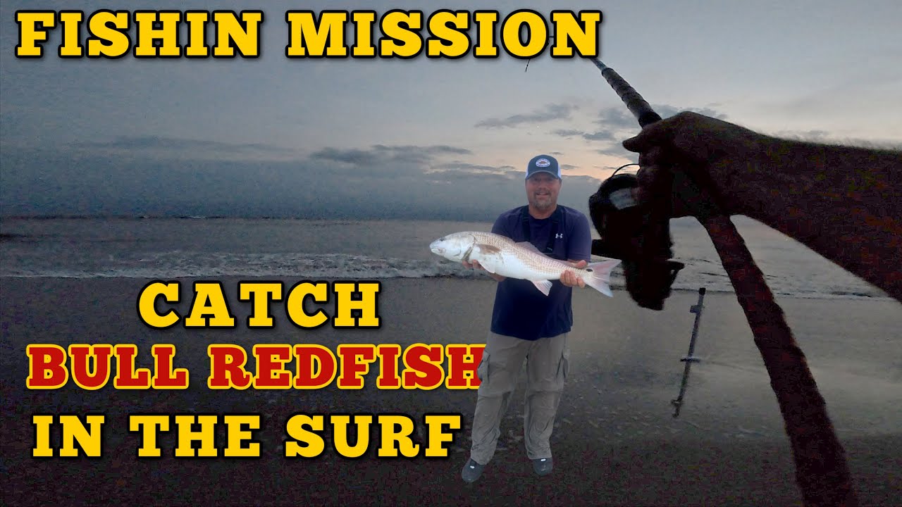 Fishin Mission for Oct. 2021 ~ Catch a Bull Redfish Surf Fishing ~ Oak Island, NC
