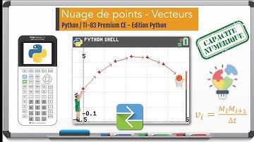 Nuage de points et vecteurs avec Python (TI-83 Premium CE)
