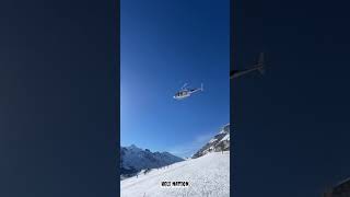 Extreme Mountain Rescue Helicopter Landing in Deep Snow