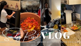 SUNDAY RESET | WEEKLY PREP | LAUNDRY MOTIVATION | POWER HOUR | LOTS OF COOKING | VIRAL RECIPE