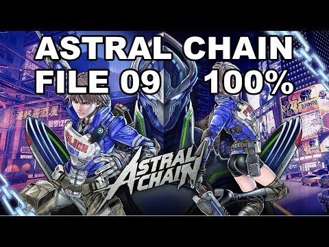 [Astral Chain] File 9 - 100% (Cases, Items, Photo Order, Toilet, Cat)