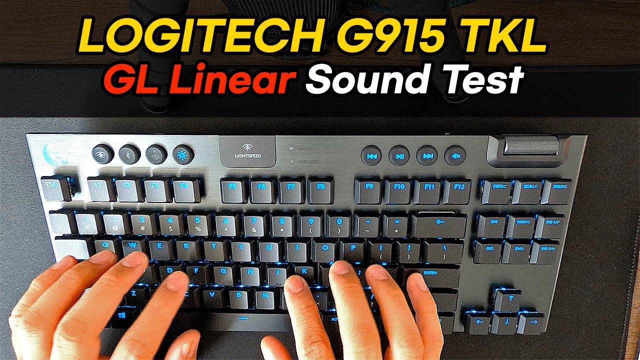 Logitech G915 TKL Sound Test (Clicky Switches ASMR) 