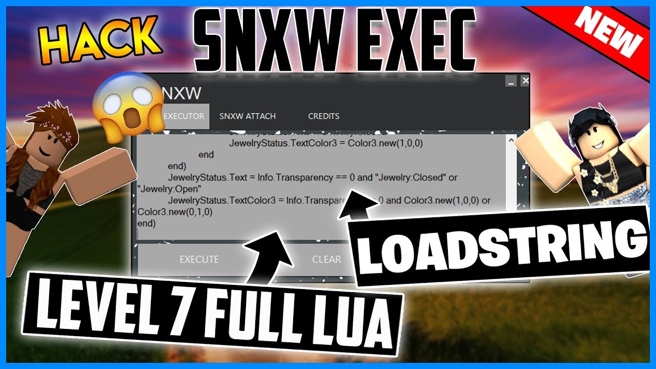 New Roblox Hack Executor Free Unpatchable Level 7 Full Lua Loadstring Gui S And More Youtube - new roblox exploit full lua level 7 executor