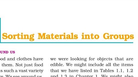 NCERT class 6 science chapter 4 sorting material into groups in Tamil. CBSE/TNPSC/UPSC
