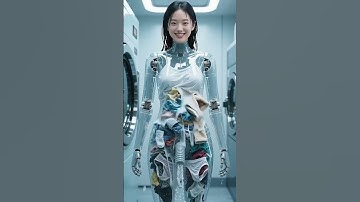 Robot Washing Machine? 🤖🌀 | Futuristic Laundry Service!#LaundryBot #robot #humanoid