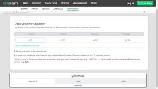 BETSPERTS Odds Conversion Calculator - How to