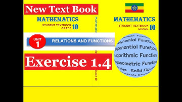 Mathematics Grade 10 Unit 1 Exercise 1.4 from new Text Book@mathT_21​