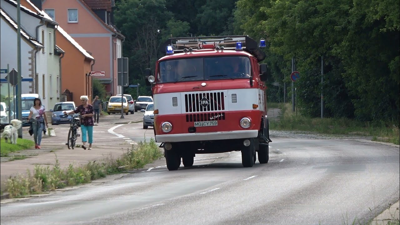 [IFA W50] Einsatzfahrten zum Kellerbrand in Frankleben am 05.07.2021