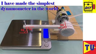 I have made the simplest dynamometer in the world using a 3D printer (Friction Torque Meter)