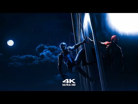 Spider-Man & Venom Symbiote Duo 🕷️ | 4K Live Wallpaper + Screensaver 🌙