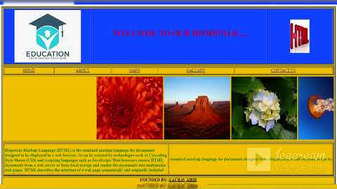 How to make Webpage/FrontPage/Homepage Using HTML