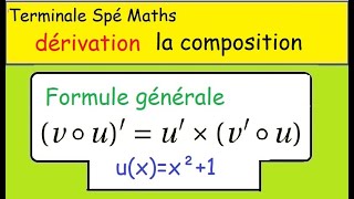 Term Spé Maths Dérivées de composées- u o v  6 -explications