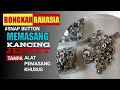 Cara memasang kancing jepret tanpa menggunakan alat pemasang khusus // snap button