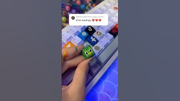 Drawing D for Duolingo but on keyboard! Custom keyboard!#duolingo