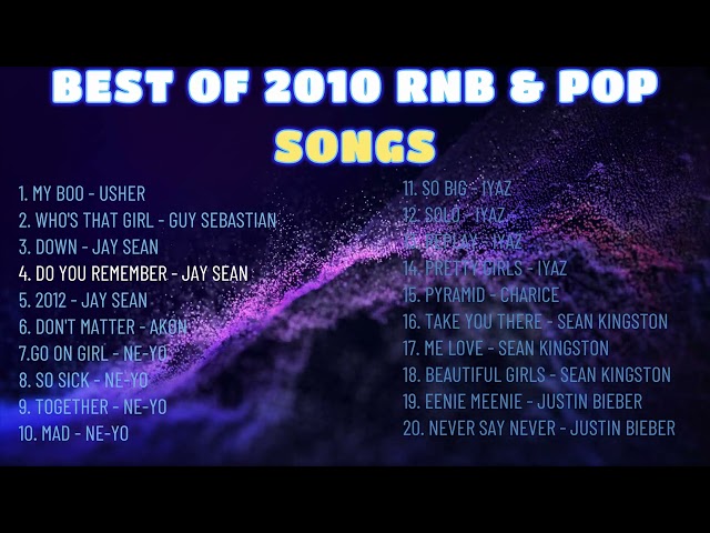 RNB u0026 POP HITS 2010 class=