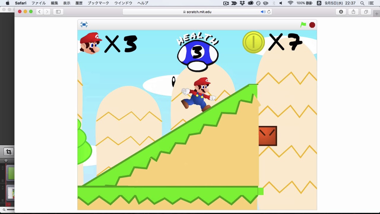 スクラッチの面白ゲーム これ完全にマリオですね Youtube
