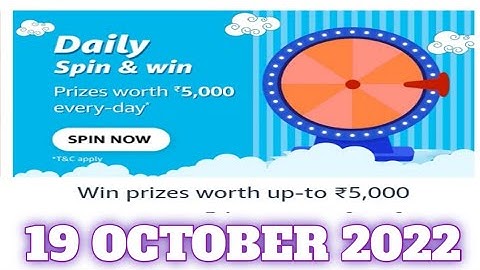 Amazon Funzone Daily Spin and Win Quiz Answers Today |19 October 2022 | Daily Quiz Time