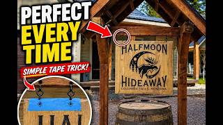 How to Hang a Sign PERFECTLY Every Time (Foolproof Tape Trick!)