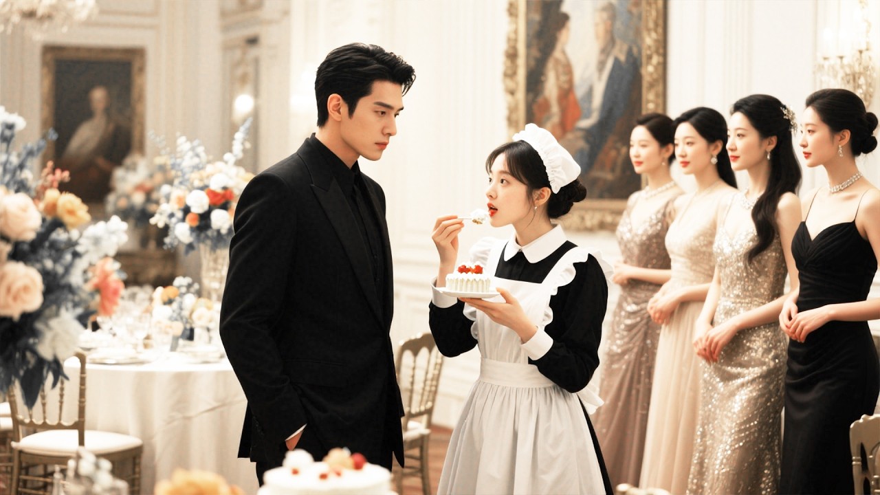 Billionaire CEO rejected all socialites but fell for pure maid secretly eating cake, and married her