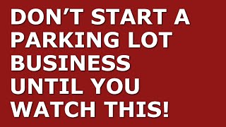 How to Start a Parking Lot Business | Free Parking Lot  Business Plan Template Included