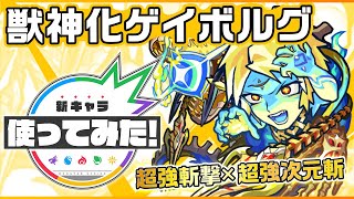 【新キャラ】ゲイボルグ獣神化！砲撃型の超強斬撃＆超強次元斬！ギミック無効化SS！【新キャ