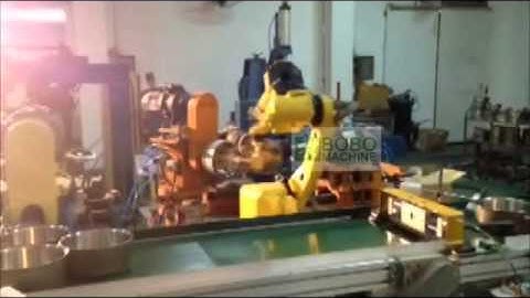 ROBOT Cookware utensil inner polishing machine