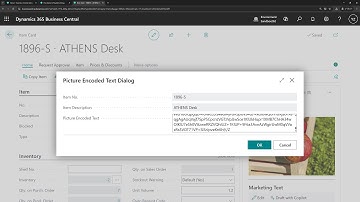 Business Central short video: Import item picture from encoded text (Base64 String) - Customization