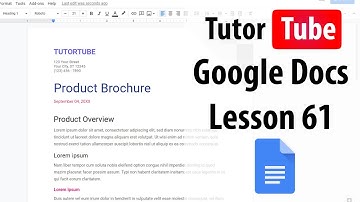 Google Docs Tutorial - Lesson 61 - Format Individual Table Border