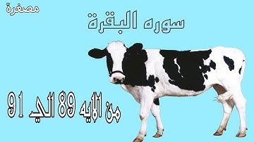 سوره البقرة | مصغرة | من الايه 89 حتى الايه 91