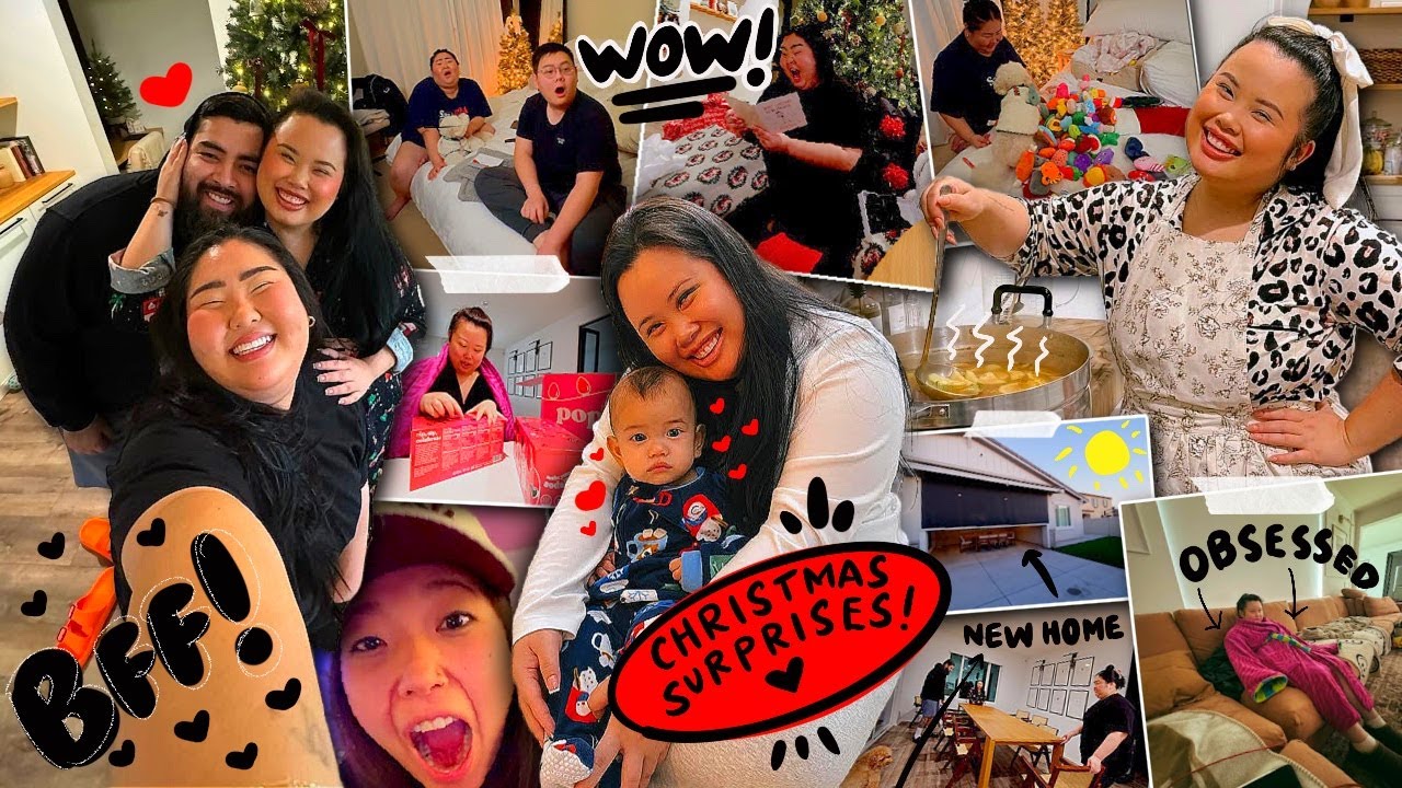 VLOG: surprising bestie for christmas, new home updates, opening up presents!