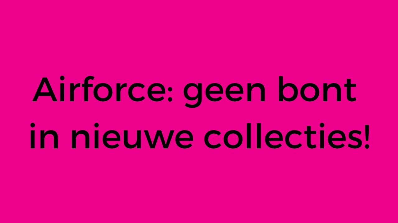 Airforce: geen bont op programma! – Bont voor Dieren Airforce: geen bont op programma! – Bont voor Dieren