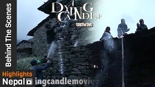 Behind The Scenes - Working With Snow | New Nepali Movie DYING CANDLE 2017/2073