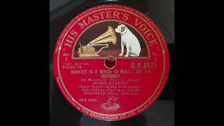 英HMV 78rpm 哀切極まりないコン・モート　ケル ＆ ブッシュSQ ブラームス クラリネット五重奏1937