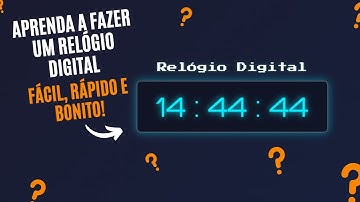 🚨COMO CRIAR UM RELÓGIO DIGITAL RÁPIDO E FÁCIL: aprenda a fazer um Relógio com HTML, CSS e JS!.🚨