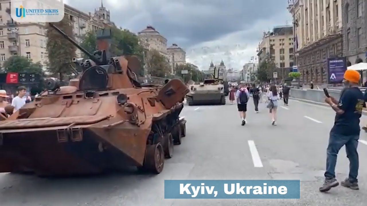 UNITED SIKHS team in Kyiv Central Square, Ukraine