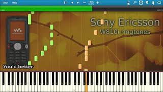 Sony Ericsson W810I Ringtones In Synthesia - Piano Tutorial