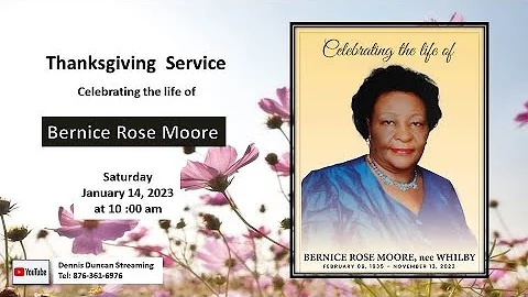 Thanksgiving Service Celebrating the life of Berni...