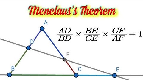 Menelaus theorem
