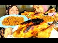تحدى الدجاج المشوى مع الرز بالخلطه ضد بنت اختى والعقاب مصاصه 