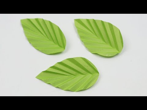 How to Make Paper Flower Leaves - DIY Easy Paper Leaf Making Tutorial